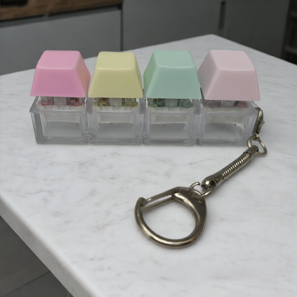 Mechanical Keyboard Switch Tester Keychain with LED Lights