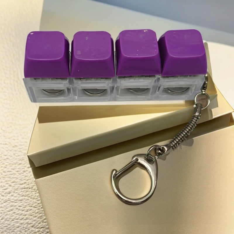 Mechanical Keyboard Switch Tester Keychain with LED Lights