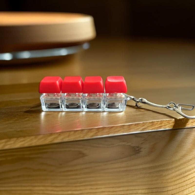 Mechanical Keyboard Switch Tester Keychain with LED Lights