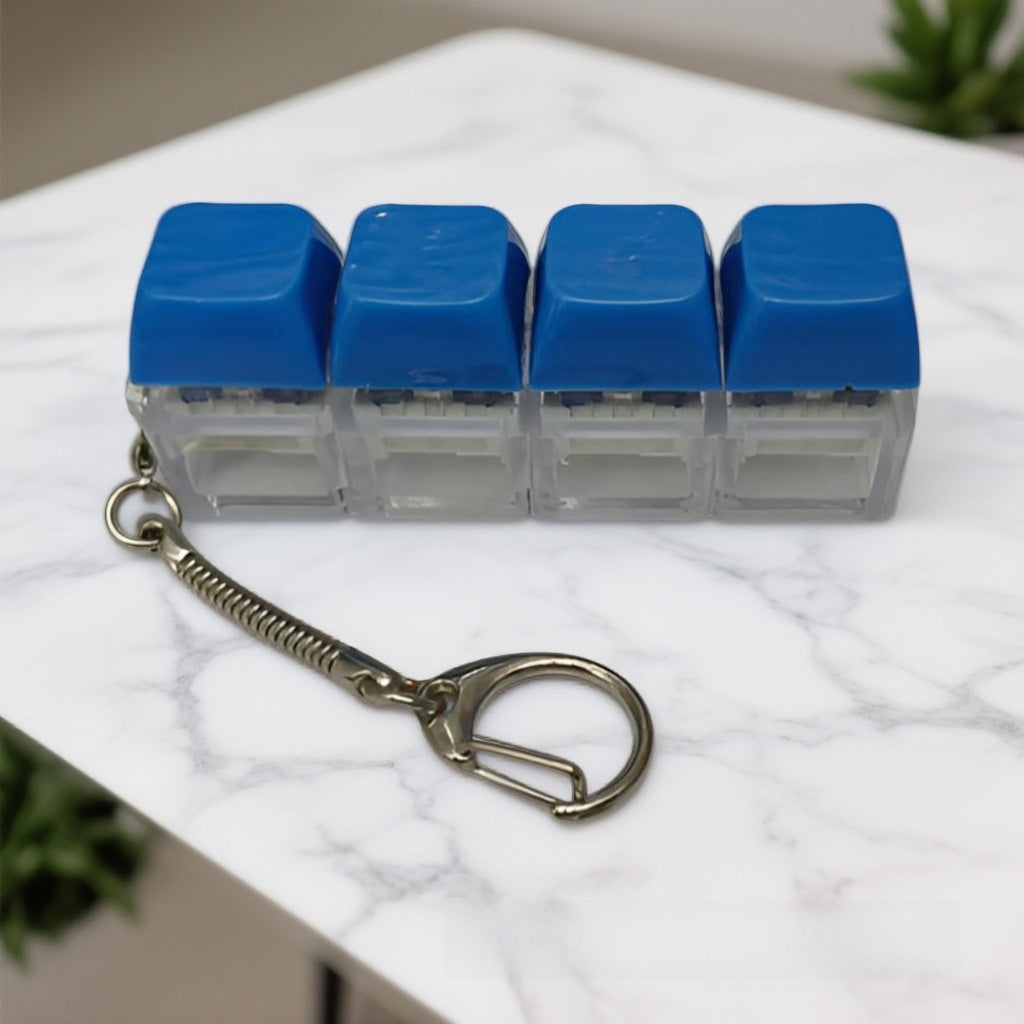 Mechanical Keyboard Switch Tester Keychain with LED Lights