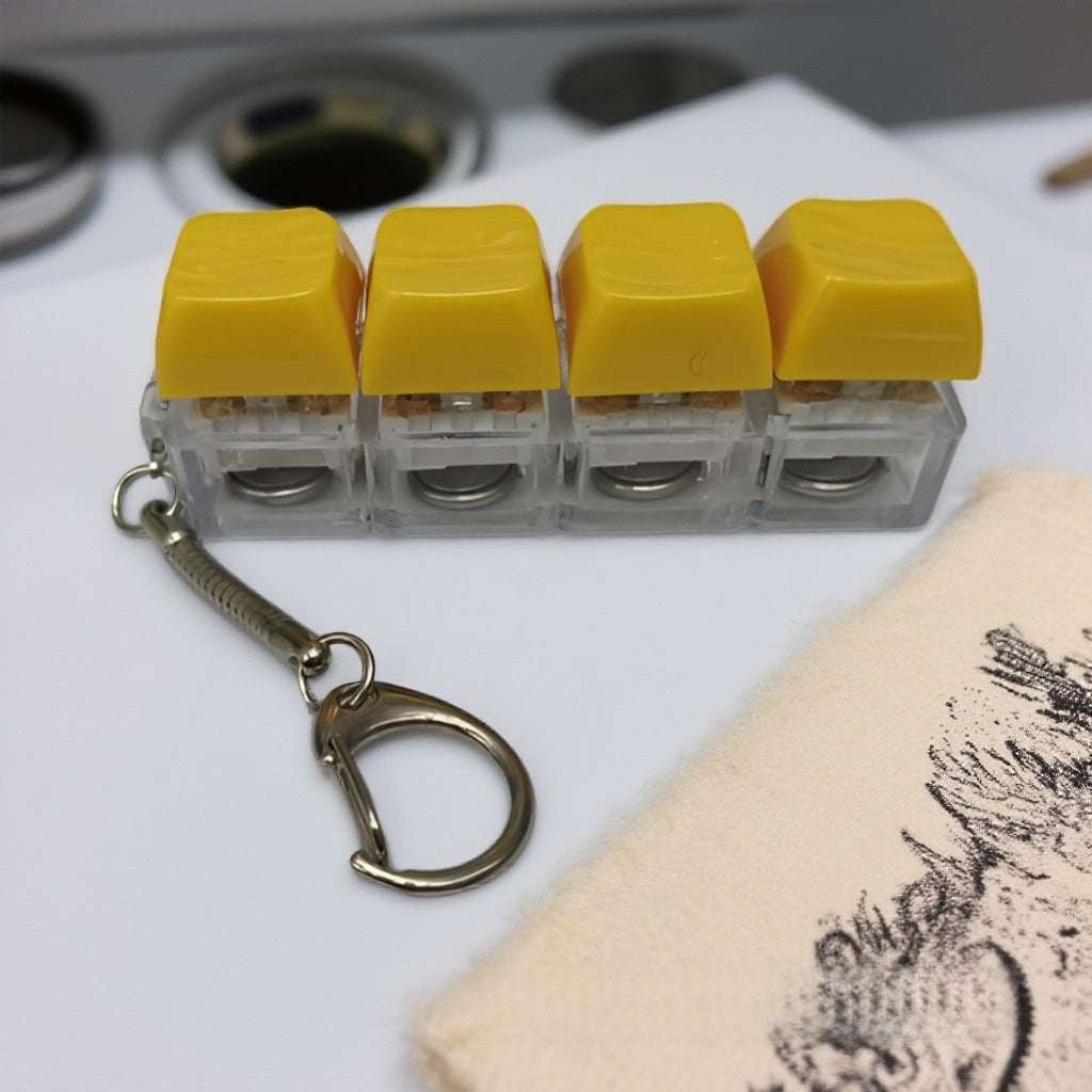 Mechanical Keyboard Switch Tester Keychain with LED Lights